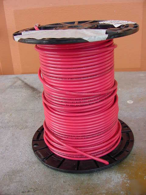 Partial spool insulated machine tool wire red 10 awg