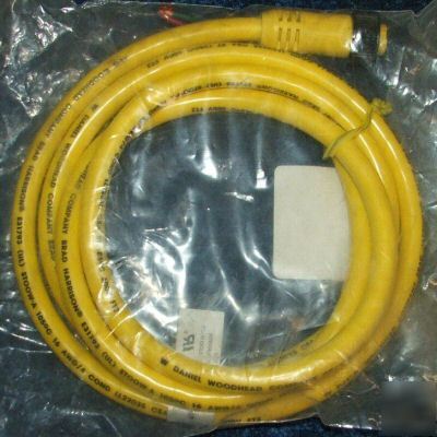 New lot of 2 6' woodhead cord w/4 pin connector