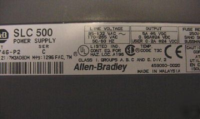 Allen-bradley slc 500 5/02 with 4 slc slot racks 