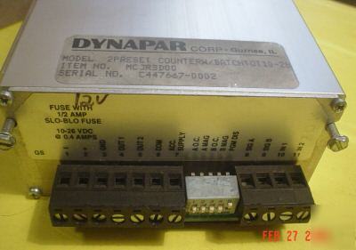 Dynapar max jr totalizer preset batch counter MCJR3D00