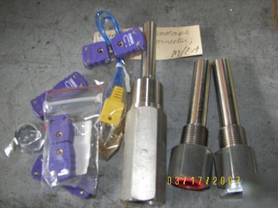 Lot of thermowells and thermocouple connectors