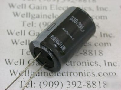 New rubycon strobe photo flash capacitor 200UF 330V 