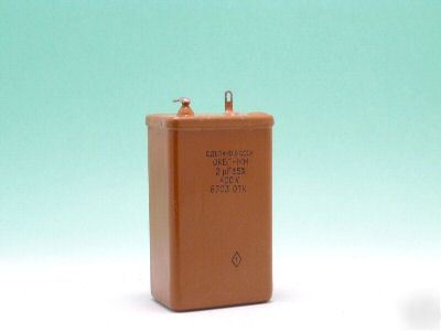 Paper + oil capacitor okbg-mn 2UF /400V nos okbg