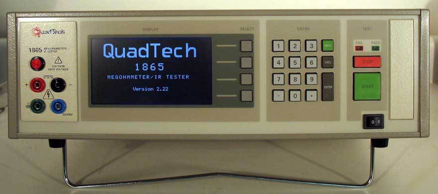 Quadtech 1865 digital megohmmeter/ir tester w/manual