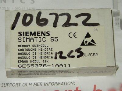 Siemens 6ES5376-1AA11 6ES5 376-1AA11MEMORY 