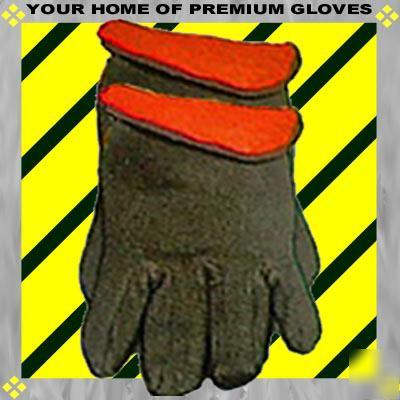 24P gloves jersey red lined insulated comfort cold work