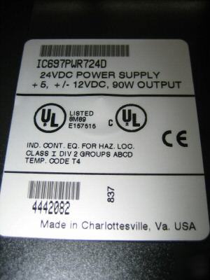 Ge fanuc IC697PWR724D 24VDC power supply IC697PWR724