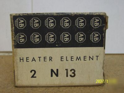 New box of 2 allen bradley n-13 heater N13 a-156