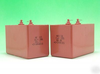 Paper + oil russian capacitor mbgt 20UF 160V nos 4PCS.