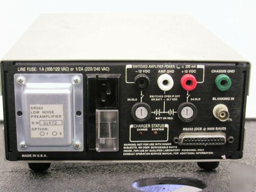 Stanford research systems srs SR560 preamplifier