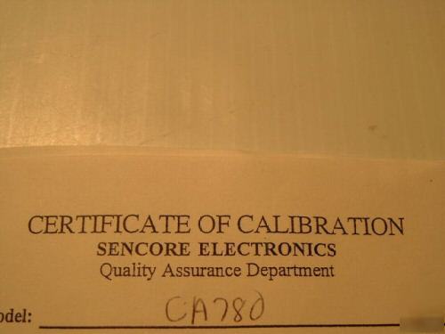 Sencore CA780 cable analyzer tester coax underground