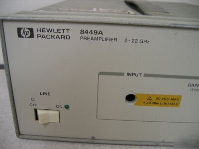 Hp agilent 8449A preamplifier with 22 ghz bandwidth