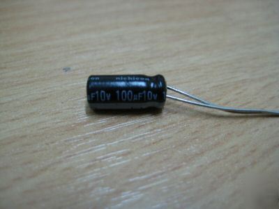 100UF 10V nichicon alum electr radial capacitors 100PCS