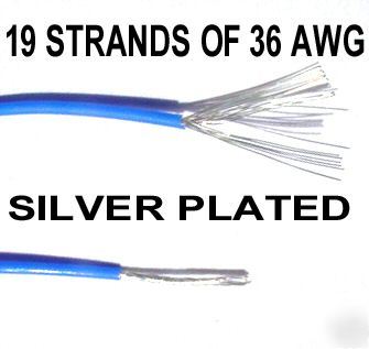 24 awg teflon wire silver plated blue 350 feet type e