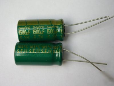 25PCS, sanyo 6.3V 1500UF radial electrolytic capacitor