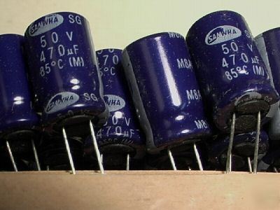 470UF 50V capacitor radial lead lot of 10
