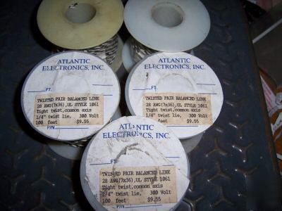 500 ft UL1061 hook up wire 28 awg stranded twist pair