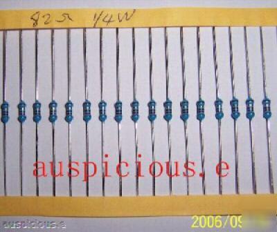 2500X,1/4W metal film resistors (1R~10MR) 1%