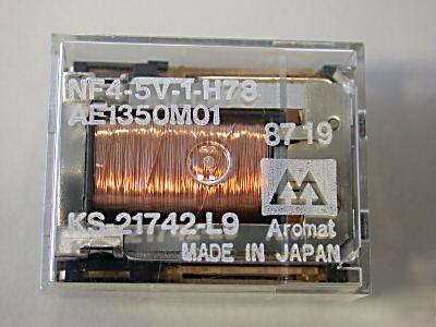 Aromat/pan/mat NF4-5V-1-H78 pcb relay 4PDT coil 5VDC