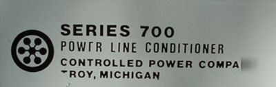 Controlled power co series 700 power line conditioner