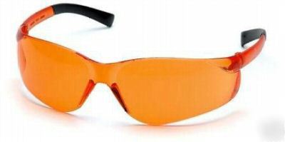 New 3 pyramex ztek orange shooting sun & safety glasses