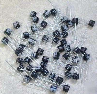 *lot of 50* aluminum electrolytic capacitors 100UF 10V