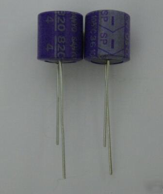 4 sanyo sp 4V 820UF os-con aluminum solid capacitors