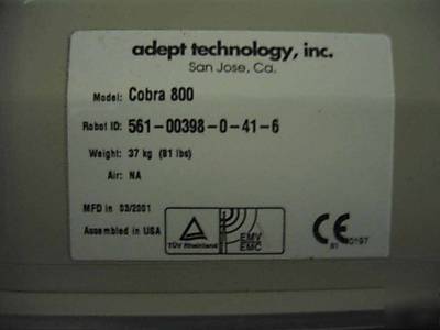 Adept cobra 800 robot