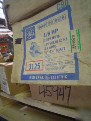 Ge: 5KCP39GGB908 1/8 hp 115V 1075 rpm split capacitor