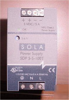 Like new sola sdn 5-5-100T | 5AMP, 5VDC, 120VAC * *