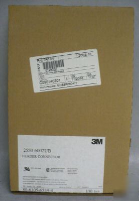 Lot (100) 3M four 4-wall header connectors 2550-6002UB