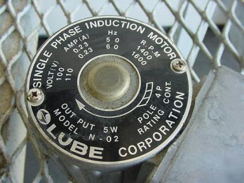 Lube n-02 motor, 110V, .23 amp, 1600 rpm, 5 w, 4 pole