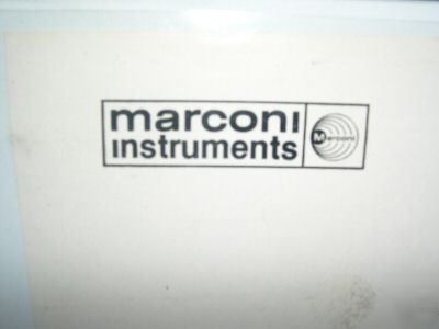 Marconi inst. 20 to 300 mc/s oscillator tf 1247 manual