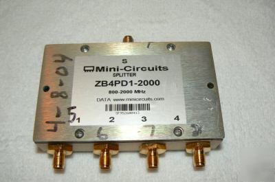 Mini circuits 4WAY power splitter ZB4PD1-2000-s to 2GHZ