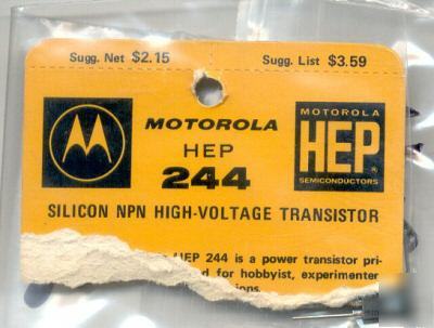 Motorola HEP244 silicon npn transistor 2EA
