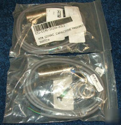 New lot of 2 htm 120VAC capacitive proximity switch