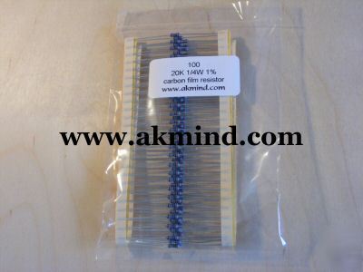 Pack of (100) 680 ohm 1/4W 5% carbon film resistor
