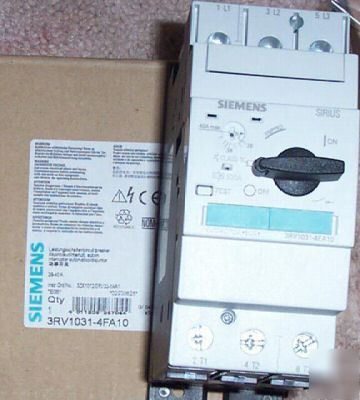 Siemens 3RV1031-4FA10 manual starter 30HP 480V 