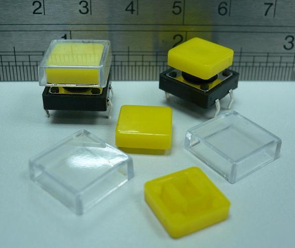 50 square shape plastic caps ( for 12X12MM tactswitch )