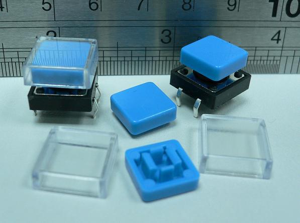 50 square shape plastic caps ( for 12X12MM tactswitch )