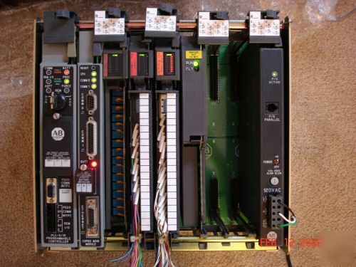 Ab plc-5/15/b complete system & coproc w/ethernet, nice