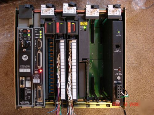 Ab plc-5/15/b complete system & coproc w/ethernet, nice