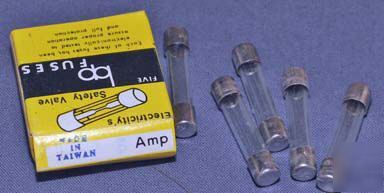 Box of 5 nos fuse s 3 amp fast acting 3AG 1 1/4 x 1/4