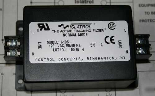 Control concepts islatrol filter / suppressor i-105 