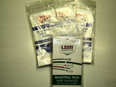 Lot of 4 lem wire marker booklet legend 0 - 15 & blanks