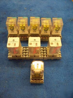 Lot of 9 relays 10A (6) square d & (3) allen bradley