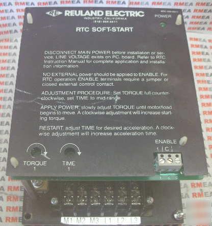 Rtc reuland soft-start motor control 460V 7.5HP 