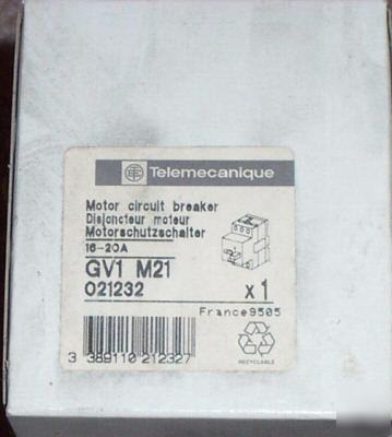 Telemecanique GV1M21 manual motor stater 16-20A 