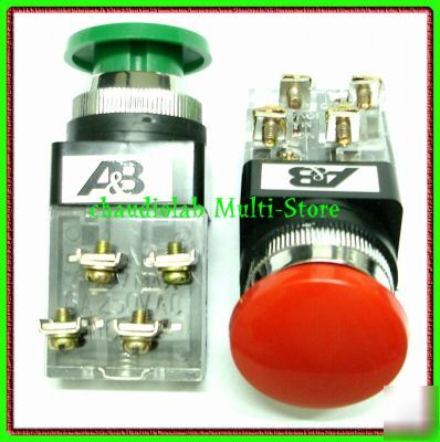 10 momentary mushroom pushbutton switch 10NO+10NC #2011