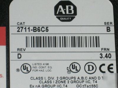 Allen bradley 2711-B6C5 series b panelview 600